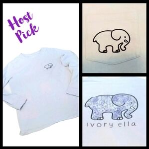 Ivory Ella Women's Graphic Long Sleeve T-shirt | EUC | Purple Elephant